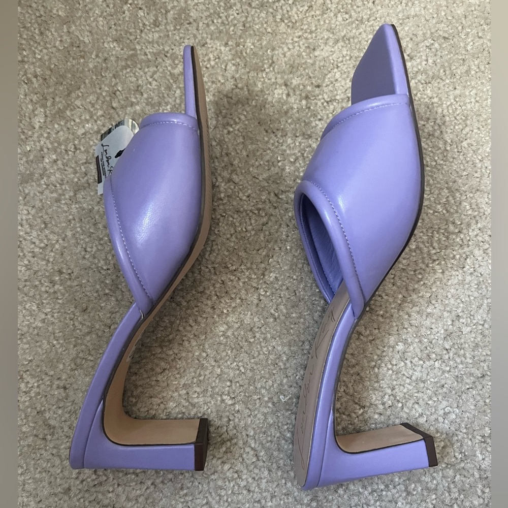 Purple Women's Heeled Slide Sandals - Picture 11 of 12